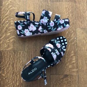 Aldo sandals, platform. Never worn